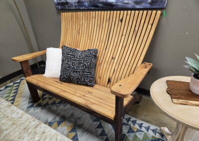 handmade real wood love seat for sale picture