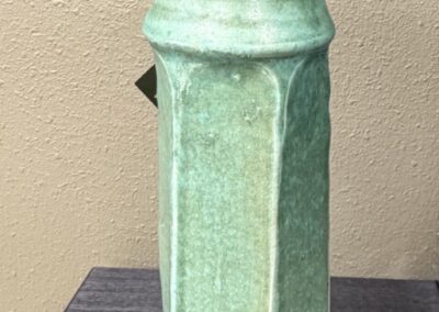 Green glazed pottery vase image