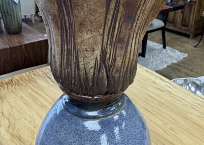 Blue pottery vase image