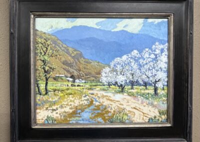 Landscape painting of cottonwood trees image